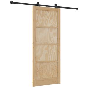 vidaXL Porte coulissante ORKDAL Naturel 86 x 211 cm Bois de pin massif