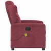 vidaXL Fauteuil de massage inclinable &eacute;lectrique Rouge bordeaux Tissu
