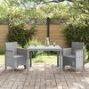vidaXL Ensemble de salle à manger pour jardin 3 pcs Gris clair