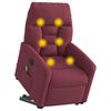 vidaXL Fauteuil inclinable de massage Rouge bordeaux Tissu