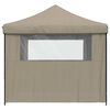 vidaXL Tente de f&ecirc;te Taupe 292 x 292 x 315 cm Tissu Oxford