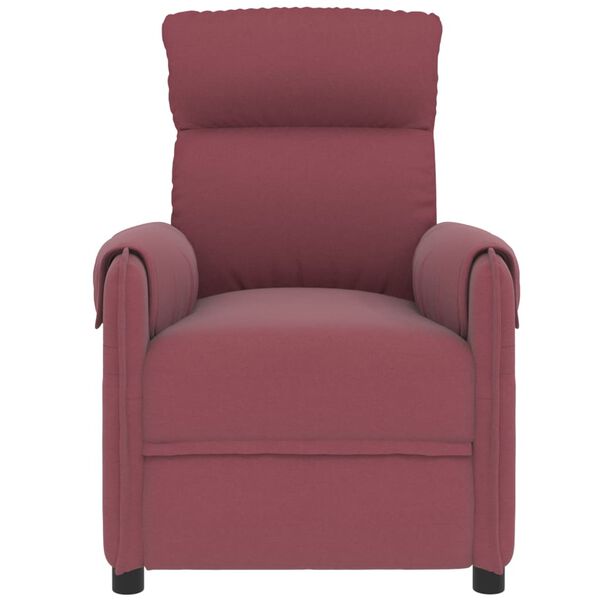 vidaXL Fauteuil inclinable Rouge bordeaux Tissu