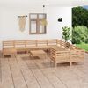 vidaXL Salon de jardin 12 pcs Bois de pin massif