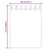 vidaXL Rideaux en voile avec passants 2 pcs marron
