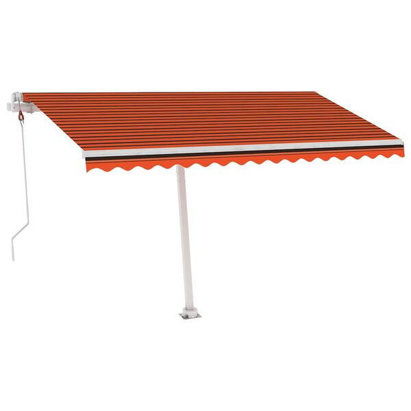 vidaXL Auvent automatique sur pied 400x300 cm Orange/marron