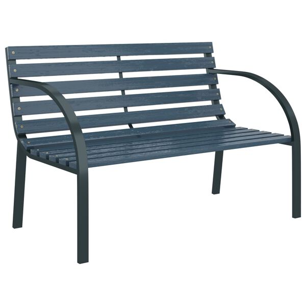 vidaXL Banc de jardin 120 cm Gris Bois