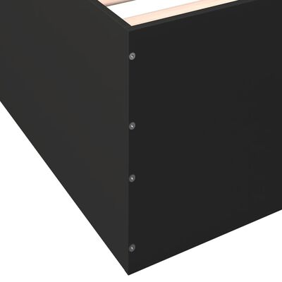 vidaXL Cadre de lit noir 120x190 cm bois d'ingénierie