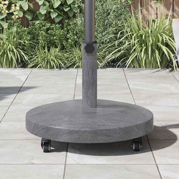 vidaXL Pied de parasol Aspect Bois Gris Fonc&eacute; 48 x 48 x 32 cm