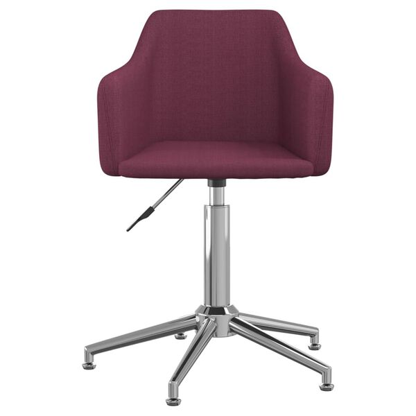 vidaXL Chaises pivotantes &agrave; manger lot de 6 violet tissu