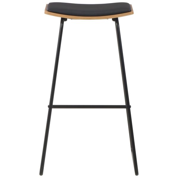 vidaXL Tabourets de bar lot de 6 noir similicuir