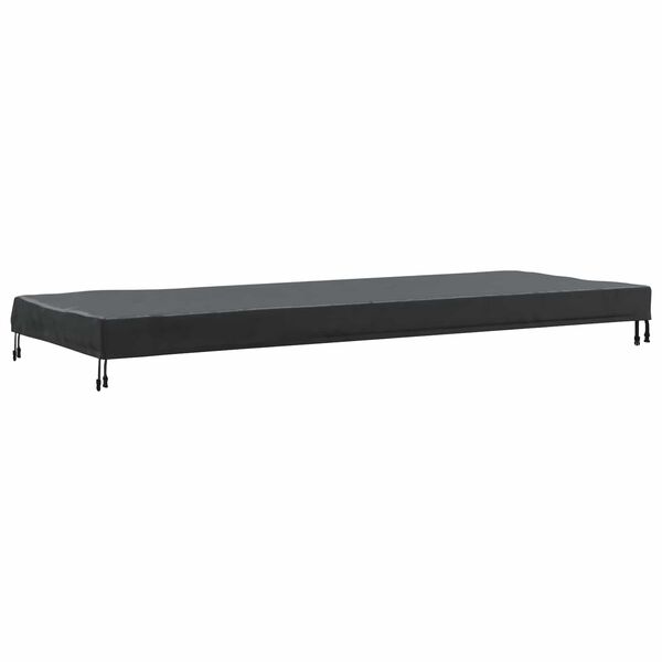 vidaXL Housse de Table Uni Noir 102 x 202 x 15 cm tissu