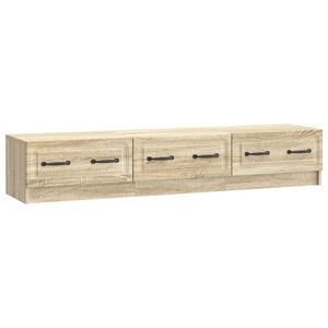 vidaXL Meuble TV Ch&ecirc;ne Sonoma 147 x 34,5 x 27 cm Bois d'ing&eacute;nierie