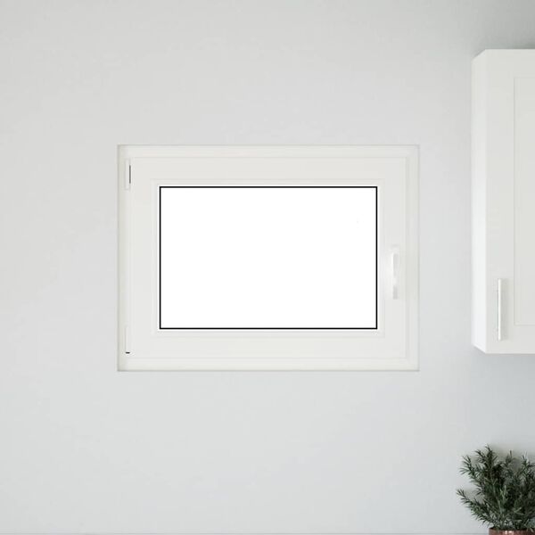 vidaXL Fen&ecirc;tre de sous-sol &laquo;&nbsp;RISOR&nbsp;&raquo; 80&nbsp;x&nbsp;60&nbsp;cm oscillo-battante DIN gauche blanche