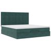 VidaXL Cadre de lit ottoman avec matelas vert fonc&eacute; 180x200cm velours