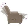 vidaXL Fauteuil de massage &eacute;lectrique Taupe Similicuir daim