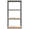 vidaXL &Eacute;tag&egrave;res &agrave; 4 niveaux 2pcs Anthracite Acier et bois d'ing&eacute;nierie