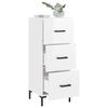 vidaXL Buffet Blanc brillant 34,5x34x90 cm Bois d'ing&eacute;nierie