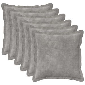 vidaXL Housse de coussin 6 pc HOUTEN Gris clair 30 x 30 cm