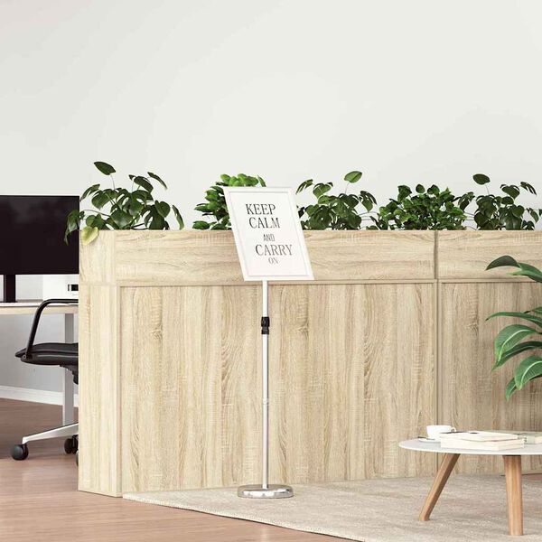 vidaXL Pr&eacute;sentoirs de salon Argent 25 x 25 x 125 cm Aluminium