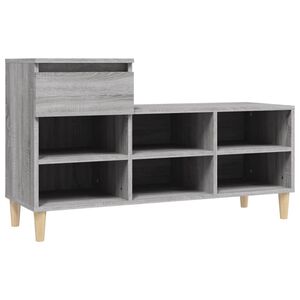 vidaXL Armoire &agrave; chaussures Sonoma gris 102x36x60 cm Bois d'ing&eacute;nierie