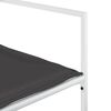 vidaXL Chaises de jardin avec coussins lot de 4 blanc acier/textilène