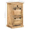 vidaXL Armoire &agrave; chaussures 4 niveaux avec tiroir Bois manguier brut