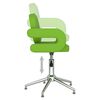 vidaXL Chaise pivotante de salle &agrave; manger Vert Similicuir