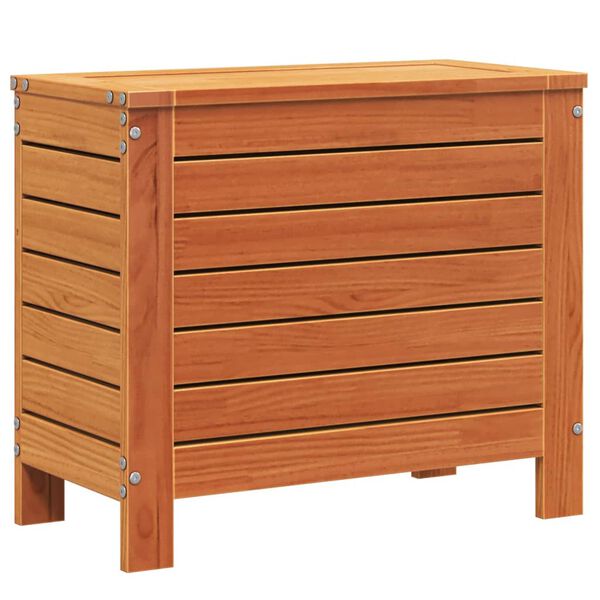 vidaXL Repose-pied de jardin cire marron 62x31,5x52 cm bois pin massif