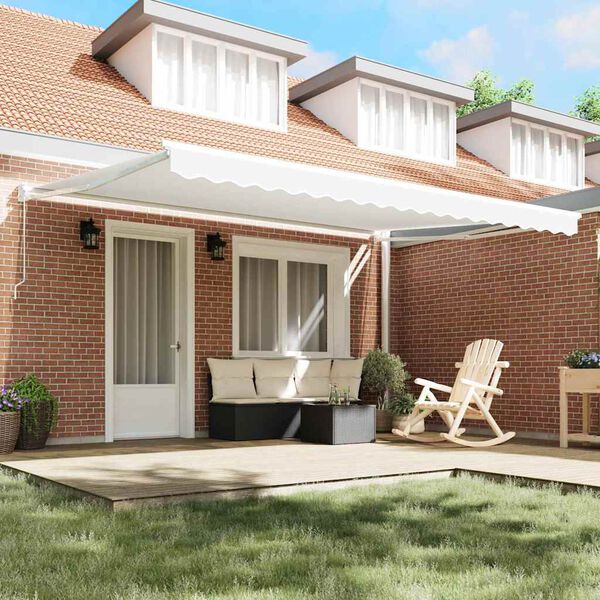 vidaXL Auvent Blanc 450 x 300 x 165 cm Polyester et m&eacute;tal