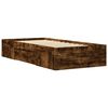 vidaXL Cadre de lit sans matelas ch&ecirc;ne fum&eacute; 90x190cm bois d'ing&eacute;nierie