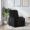 vidaXL Fauteuil inclinable de massage noir tissu