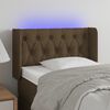 vidaXL T&ecirc;te de lit &agrave; LED Marron fonc&eacute; 83x16x78/88 cm Tissu