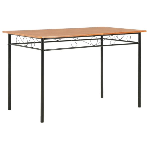 vidaXL Table &agrave; manger Marron 120x70x75 cm MDF