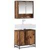 vidaXL Ensemble de mobilier de salle de bain 2 pcs Bois Ancien