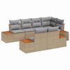 vidaXL Ensemble de canap&eacute; de jardin 7 pcs Beige et Gris clair