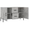 vidaXL Buffet gris béton 100x36x60 cm bois d'ingénierie