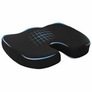 vidaXL Coussin d&rsquo;assise Mousse &agrave; m&eacute;moire de forme Noir