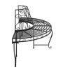vidaXL Banc demi-circulaire tour d'arbre &Oslash;160 cm Noir Acier
