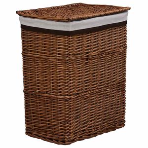 vidaXL Panier &agrave; linge Marron Saule