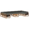 vidaXL Ensemble de canap&eacute;s d'ext&eacute;rieur 11 pc Naturel et Anthracite
