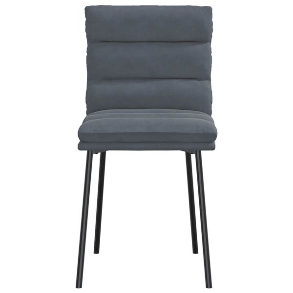 vidaXL Chaises à manger lot de 6 gris foncé velours