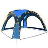 vidaXL Tente de r&eacute;ception avec LED et 4 parois 3,6x3,6x2,3 m Bleu