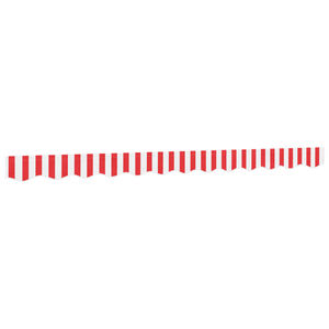 vidaXL Tissu de remplacement de cantonni&egrave;re d&rsquo;auvent rouge blanc 300 cm