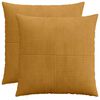 vidaXL Housse de coussin 2 pcs ALMELO Jaune 60 x 60 cm velours c&ocirc;tel&eacute;