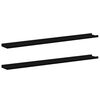 vidaXL &Eacute;tag&egrave;res murales 2 pcs Noir 100x9x3 cm