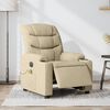 vidaXL Fauteuil inclinable de massage &eacute;lectrique cr&egrave;me tissu