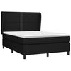 vidaXL Sommier &agrave; lattes de lit avec matelas Noir 140x190 cm Tissu