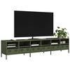 vidaXL Meuble TV vert olive 202x39x43,5 cm acier lamin&eacute; &agrave; froid