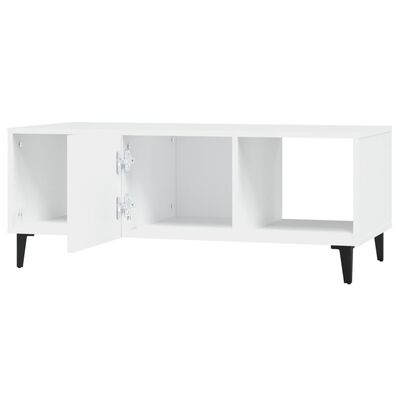 vidaXL Table basse Blanc 102x50x40 cm Bois d'ingénierie