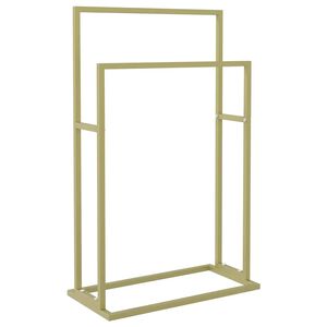 vidaXL Porte-serviettes sur pied Dor&eacute; 48x24x78,5 cm Fer